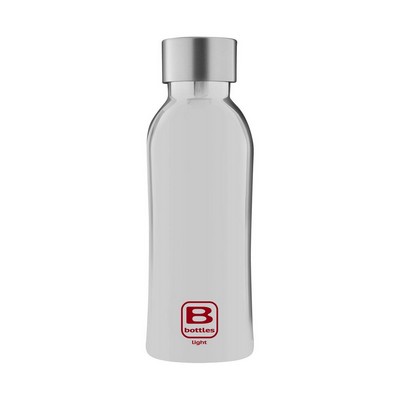 B Bottles Light - Silver Lux - 530 ml - Ultraleichte und kompakte Flasche aus 18/10-Edelstahl